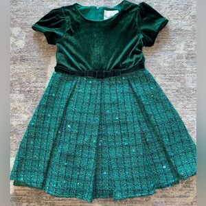 Rare Editions Emerald Velvet Dress